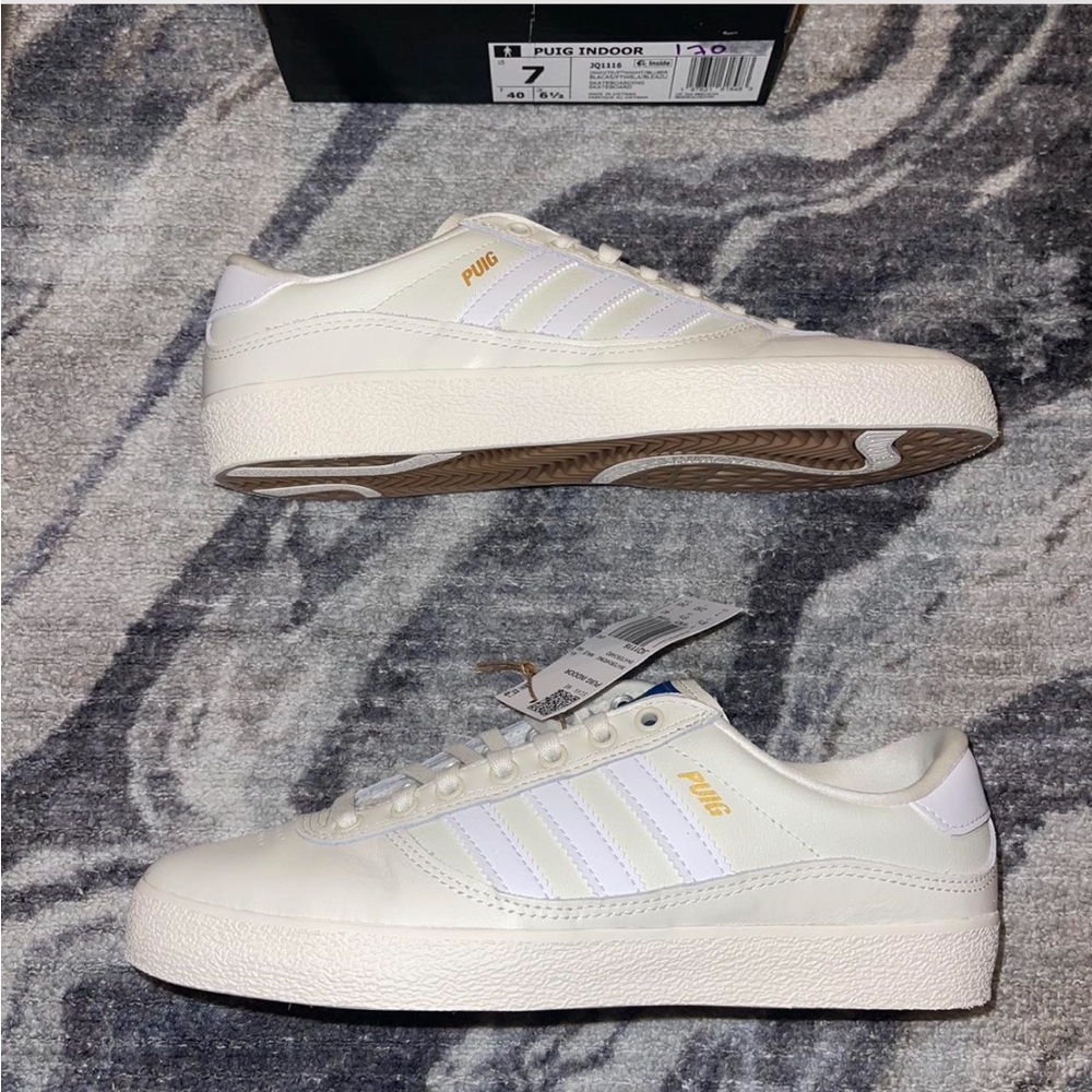 Adidas Puig Indoor white sneakers